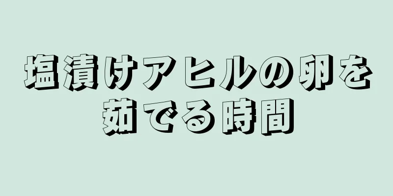 塩漬けアヒルの卵を茹でる時間