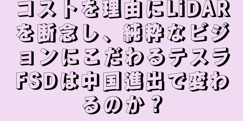 コストを理由にLiDARを断念し、純粋なビジョンにこだわるテスラFSDは中国進出で変わるのか？