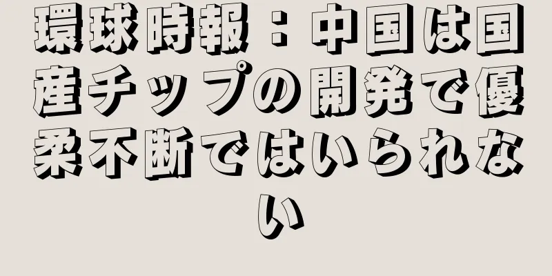 環球時報：中国は国産チップの開発で優柔不断ではいられない