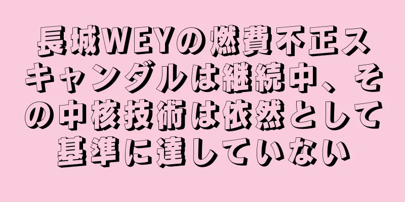 長城WEYの燃費不正スキャンダルは継続中、その中核技術は依然として基準に達していない