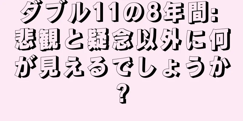 ダブル11の8年間: 悲観と疑念以外に何が見えるでしょうか?