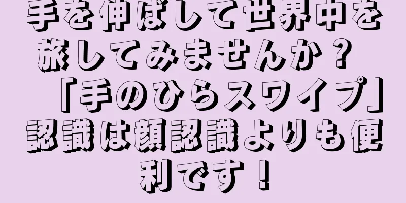 手を伸ばして世界中を旅してみませんか？ 「手のひらスワイプ」認識は顔認識よりも便利です！
