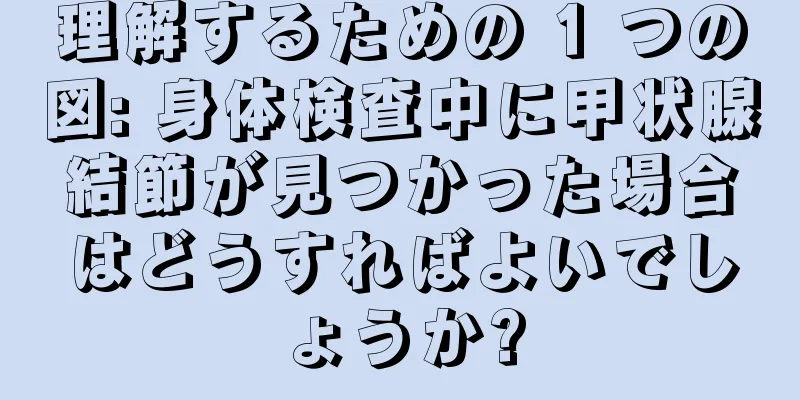 理解するための 1 つの図: 身体検査中に甲状腺結節が見つかった場合はどうすればよいでしょうか?