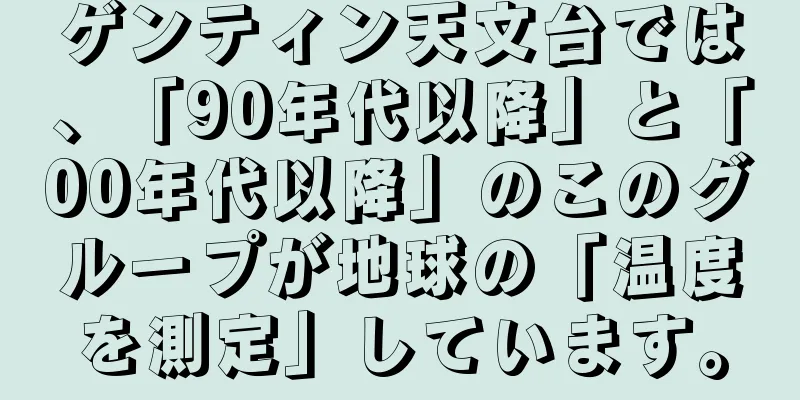 ゲンティン天文台では、「90年代以降」と「00年代以降」のこのグループが地球の「温度を測定」しています。