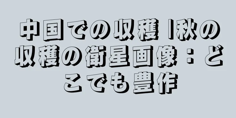 中国での収穫 |秋の収穫の衛星画像：どこでも豊作