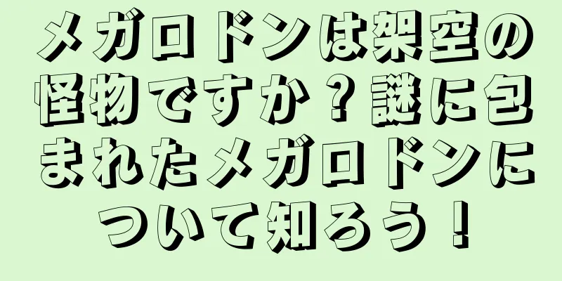 メガロドンは架空の怪物ですか？謎に包まれたメガロドンについて知ろう！
