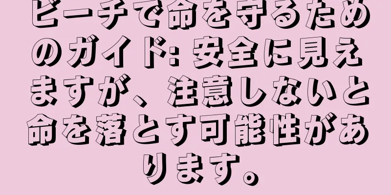 ビーチで命を守るためのガイド: 安全に見えますが、注意しないと命を落とす可能性があります。