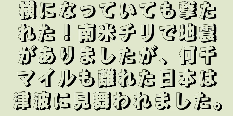 横になっていても撃たれた！南米チリで地震がありましたが、何千マイルも離れた日本は津波に見舞われました。