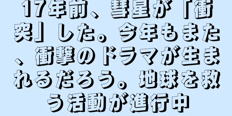 17年前、彗星が「衝突」した。今年もまた、衝撃のドラマが生まれるだろう。地球を救う活動が進行中