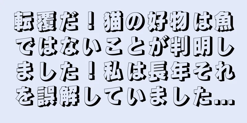 転覆だ！猫の好物は魚ではないことが判明しました！私は長年それを誤解していました...