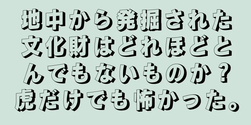 地中から発掘された文化財はどれほどとんでもないものか？虎だけでも怖かった。