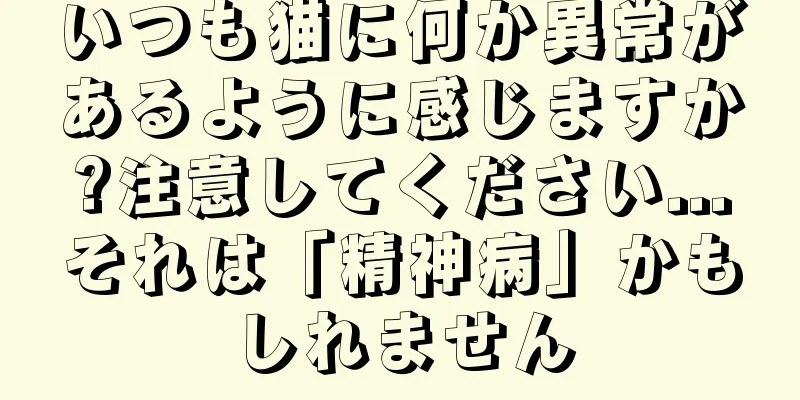 いつも猫に何か異常があるように感じますか?注意してください...それは「精神病」かもしれません