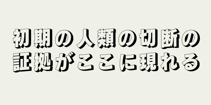 初期の人類の切断の証拠がここに現れる
