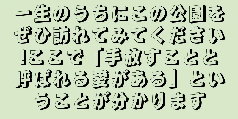 一生のうちにこの公園をぜひ訪れてみてください!ここで「手放すことと呼ばれる愛がある」ということが分かります